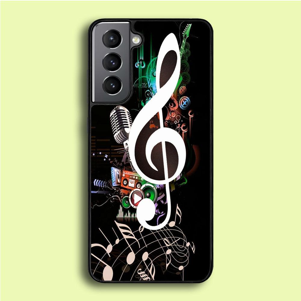 Music Art Colorfull 005 Samsung Galaxy A16 Case-Rubber / Black (2D Case)-Xtracase