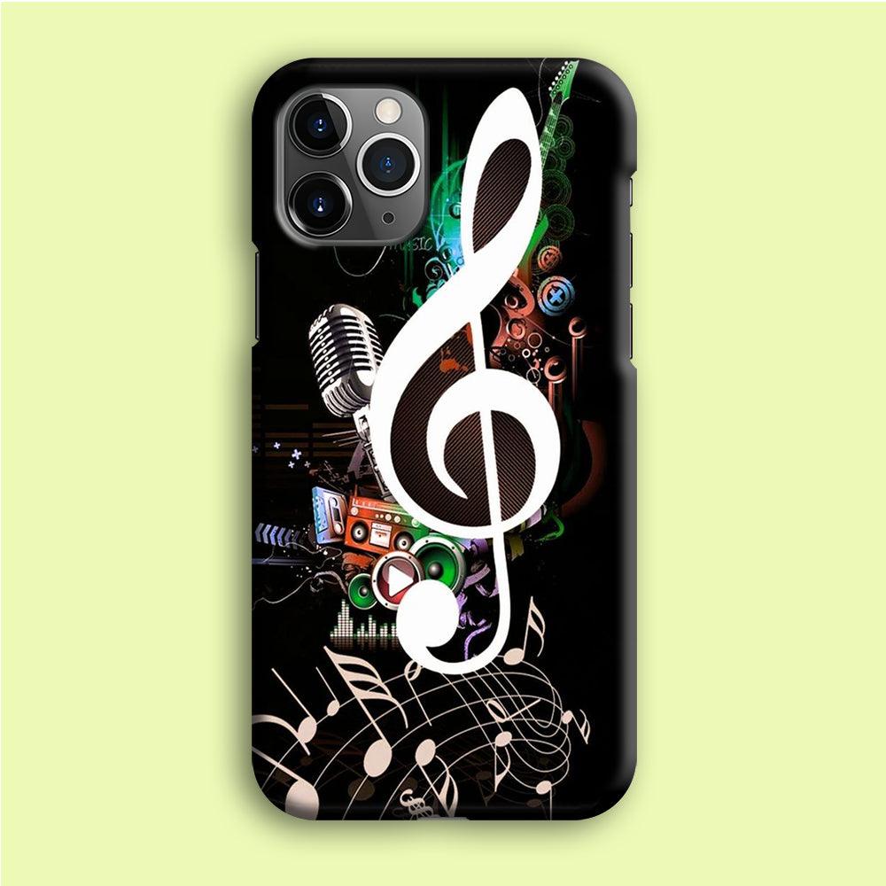 Music Art Colorfull 005 iPhone 12 Pro Case-Plastic / Full Wrap (3D Case)-Xtracase