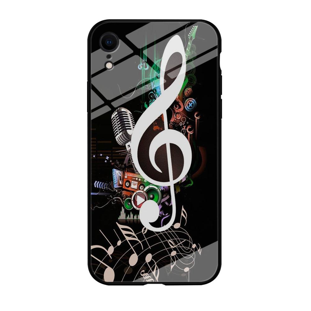 Music Art Colorfull 005 iPhone XR Case-Tempered Glass Case-Xtracase