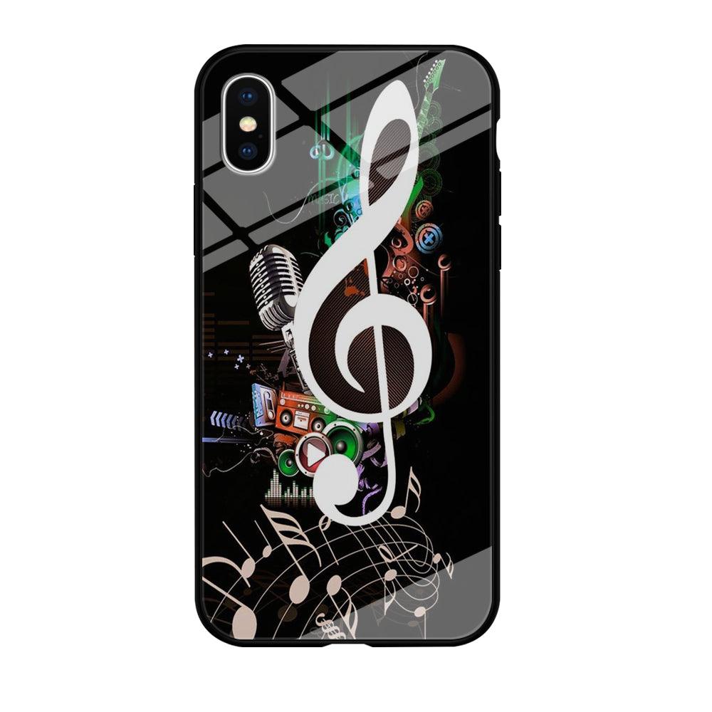 Music Art Colorfull 005 iPhone Xs Max Case-Tempered Glass Case-Xtracase