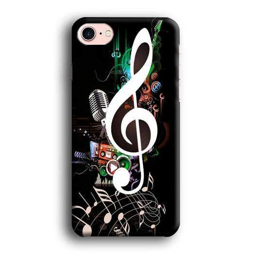 Music Art Colorfull 005 iPhone 7 Case-Plastic / Full Wrap (3D Case)-Xtracase