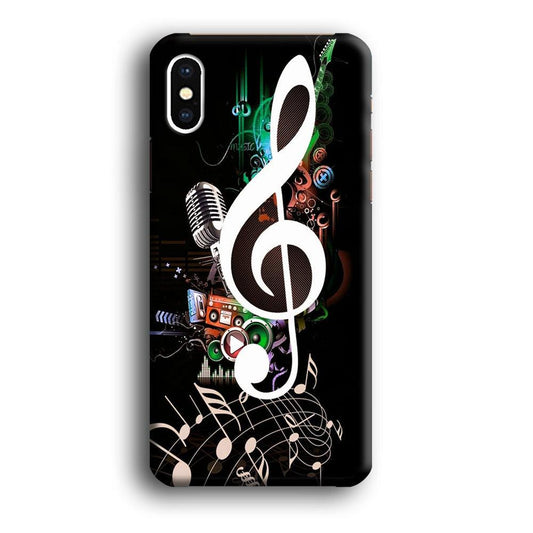 Music Art Colorfull 005 iPhone X Case-Plastic / Full Wrap (3D Case)-Xtracase