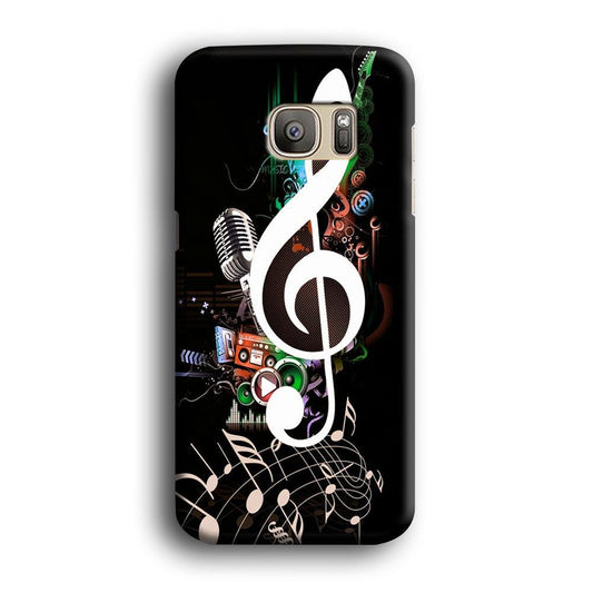 Music Art Colorfull 005 Samsung Galaxy S7 Edge Case-Plastic / Full Wrap (3D Case)-Xtracase