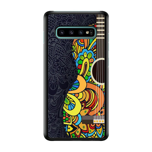 Music Guitar Art 001 Samsung Galaxy S10 Case-Plastic / Full Wrap (3D Case)-Xtracase