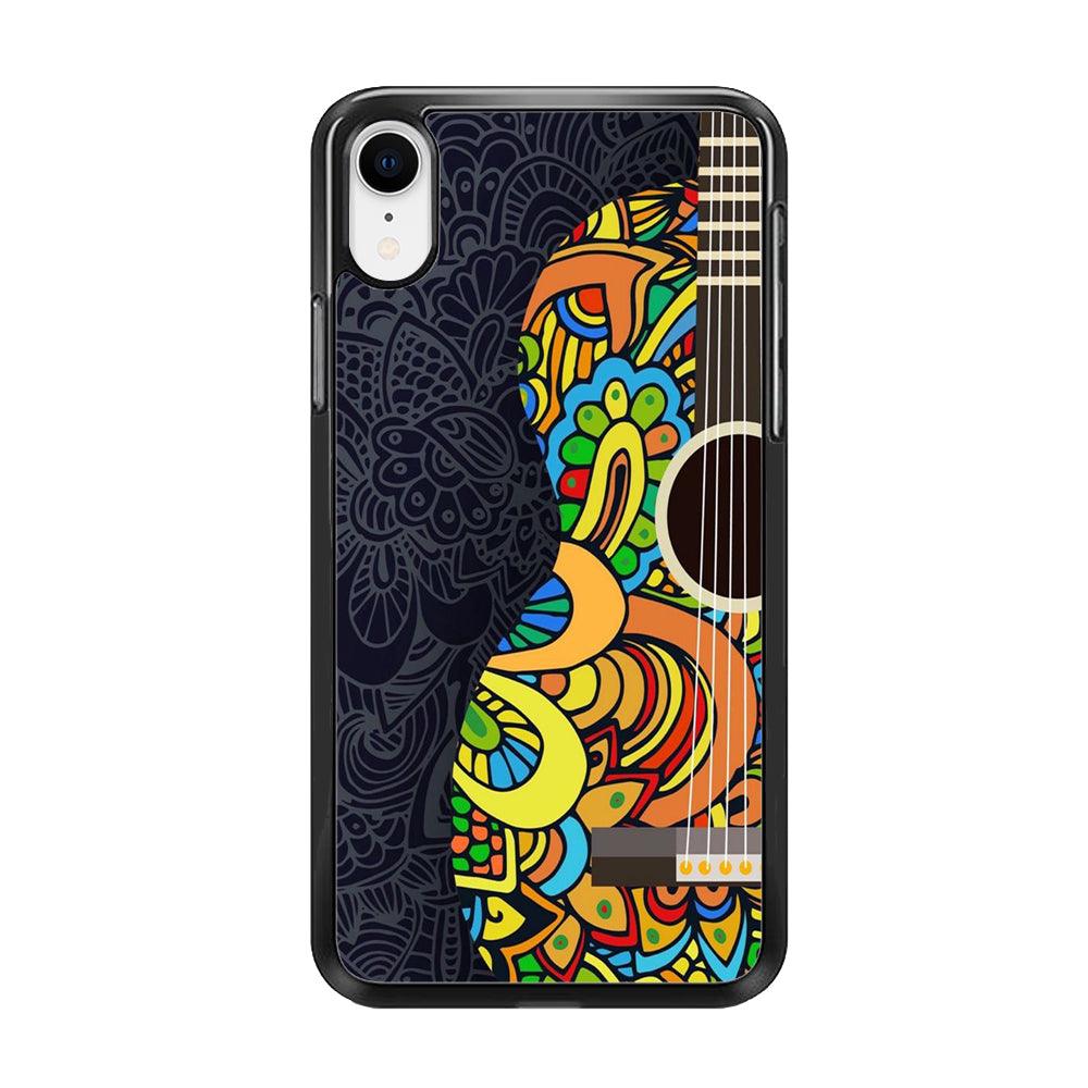 Music Guitar Art 001 iPhone XR Case-Rubber / Black (2D Case)-Xtracase