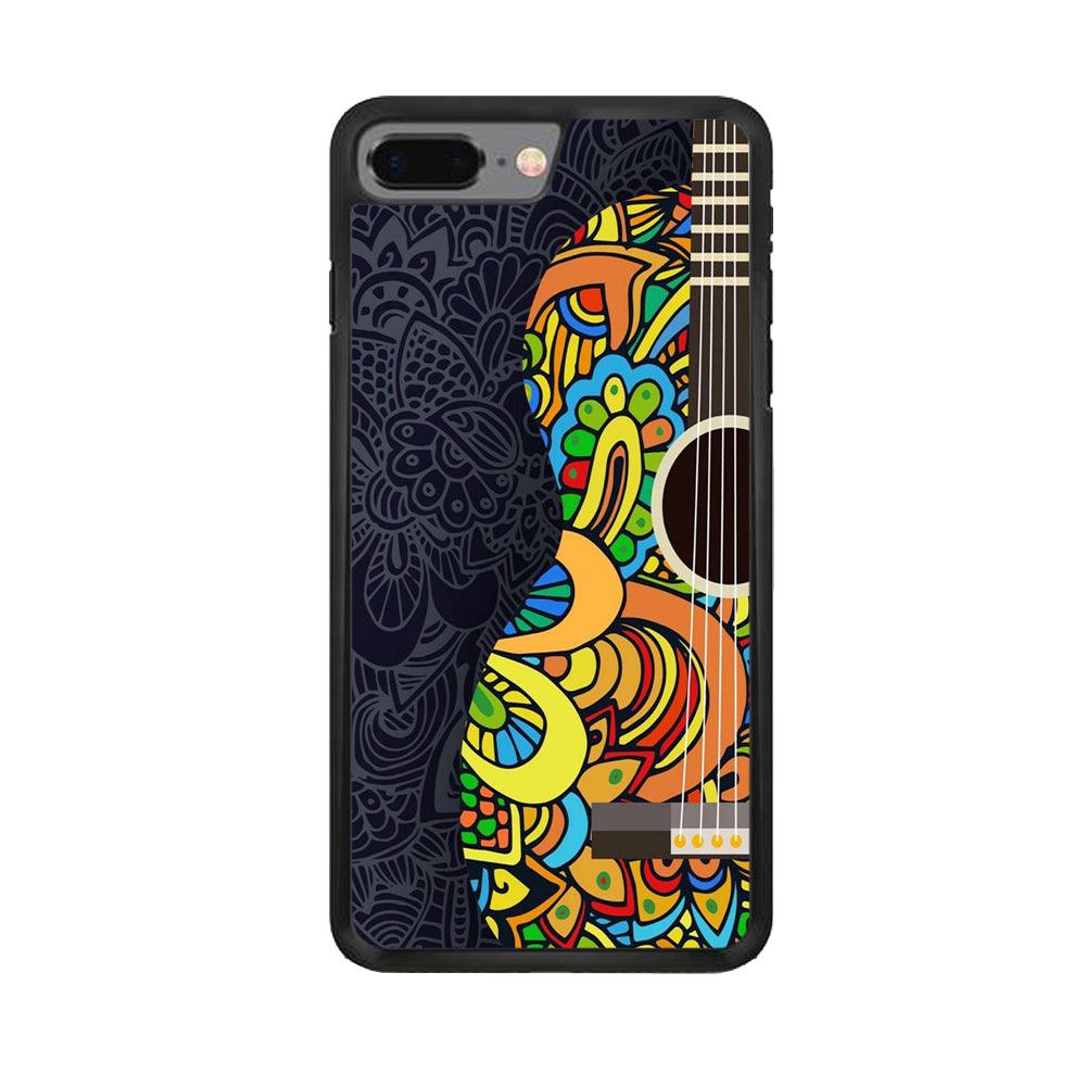Music Guitar Art 001 iPhone 8 Plus Case-Rubber / Black (2D Case)-Xtracase