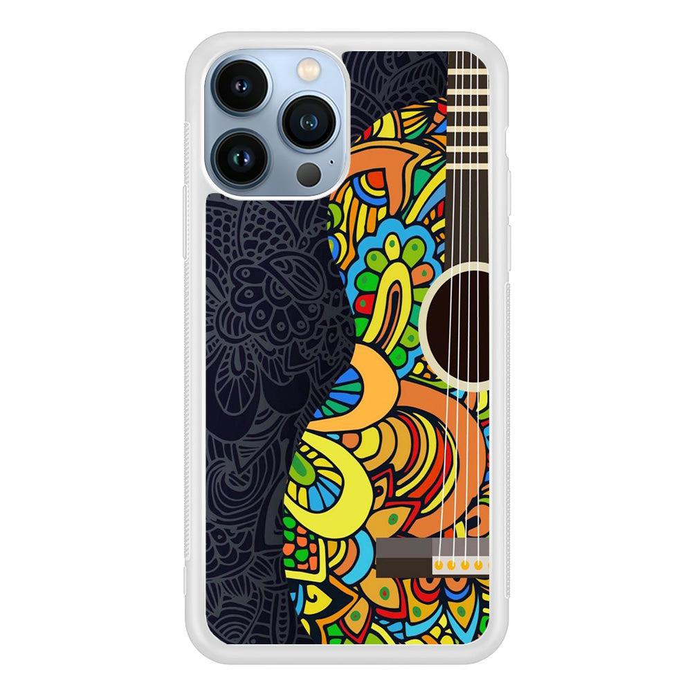 Music Guitar Art 001 iPhone 13 Pro Case-Rubber / White (2D Case)-Xtracase