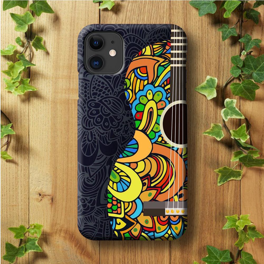 Music Guitar Art 001 iPhone 11 Case-Plastic / Full Wrap (3D Case)-Xtracase