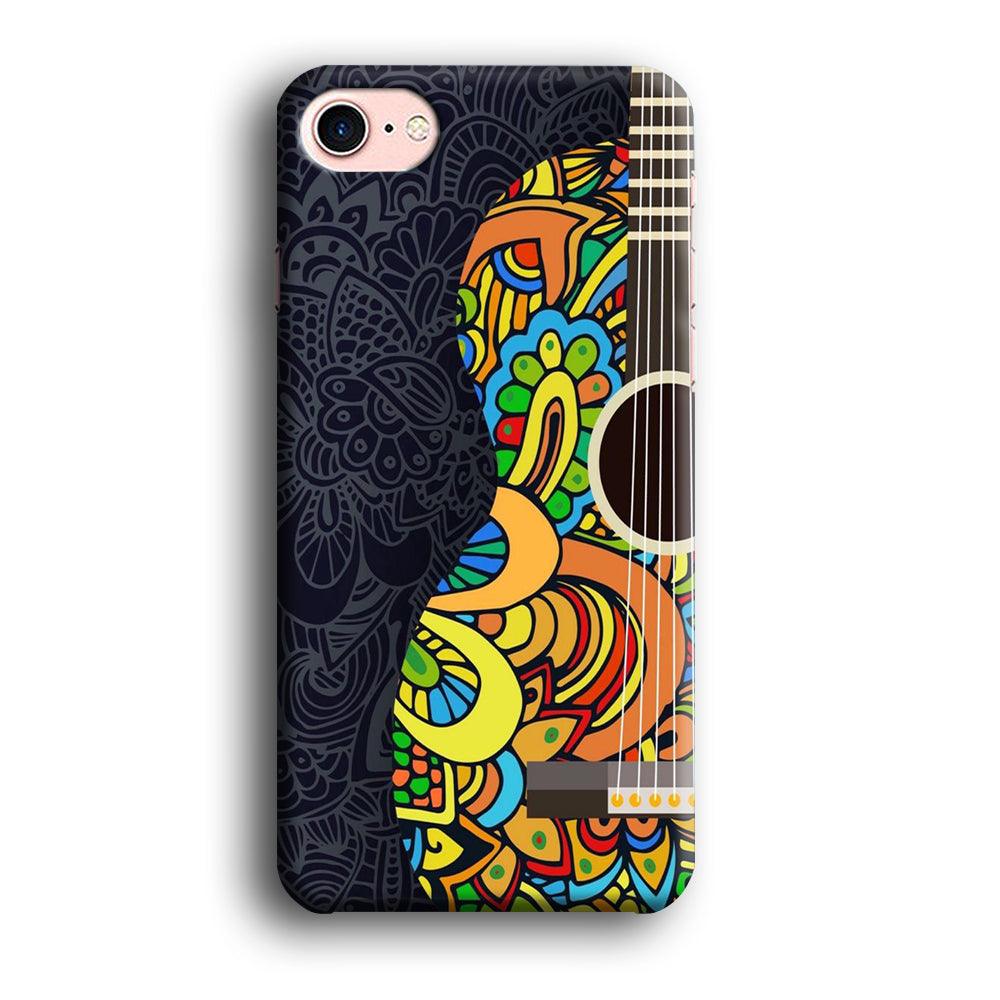 Music Guitar Art 001 iPhone SE 2020 Case-Plastic / Full Wrap (3D Case)-Xtracase