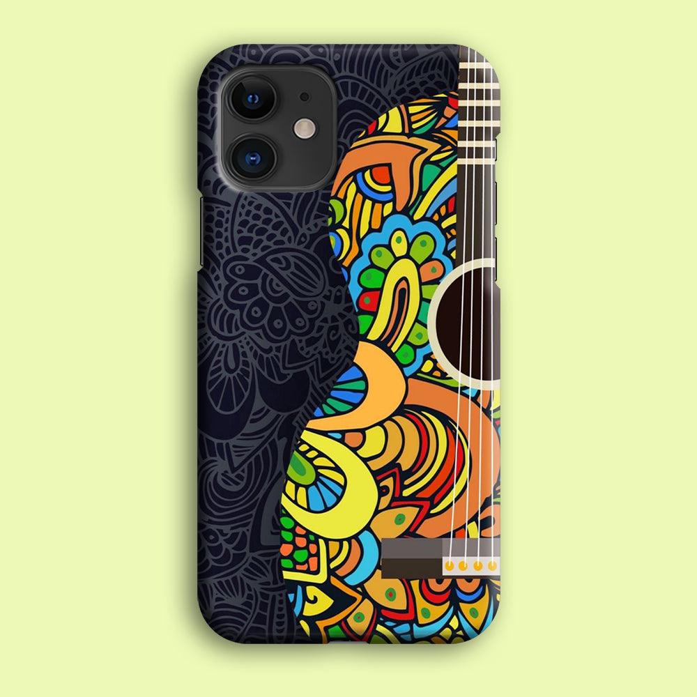 Music Guitar Art 001 iPhone 12 Mini Case-Plastic / Full Wrap (3D Case)-Xtracase