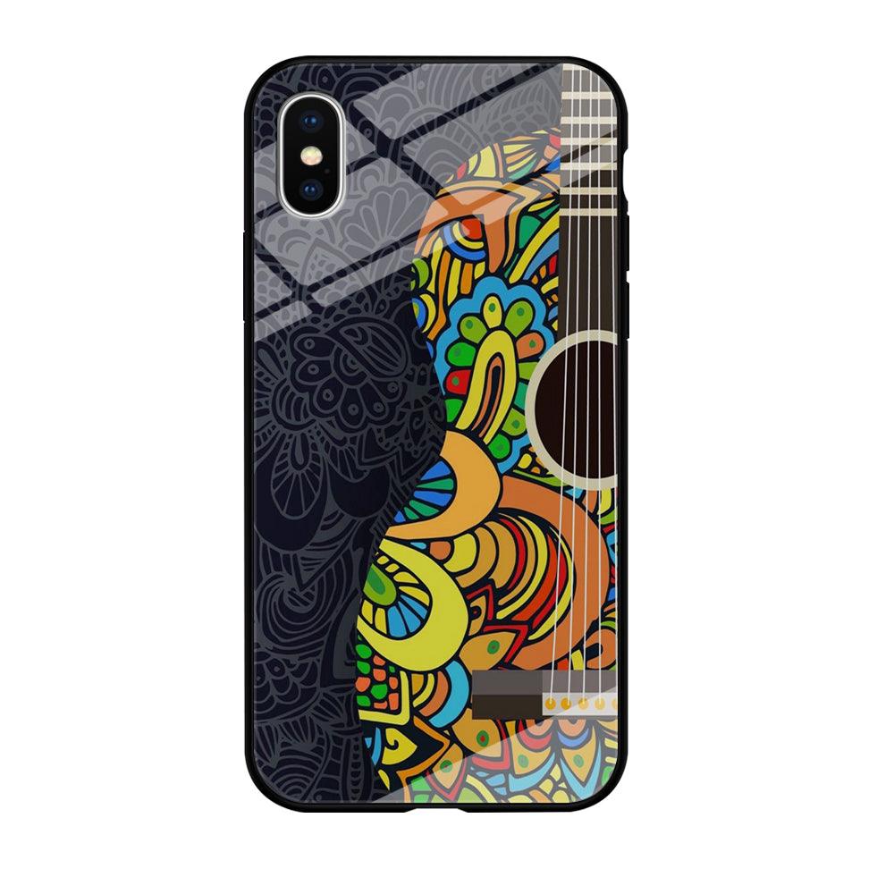 Music Guitar Art 001 iPhone Xs Case-Tempered Glass Case-Xtracase