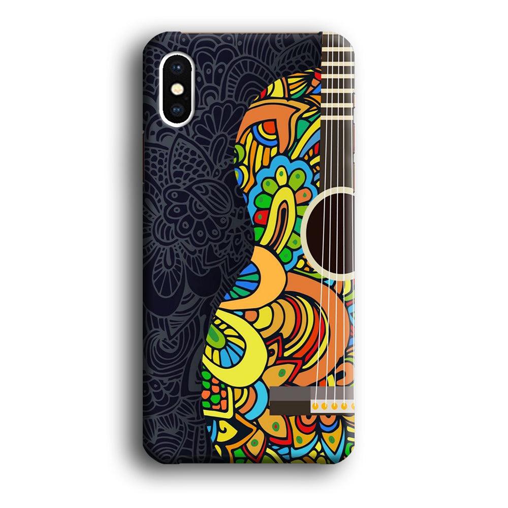 Music Guitar Art 001 iPhone Xs Case-Plastic / Full Wrap (3D Case)-Xtracase