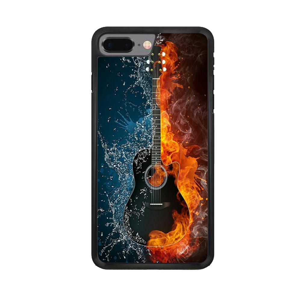 Music Guitar Art 002 iPhone 8 Plus Case-Rubber / Black (2D Case)-Xtracase