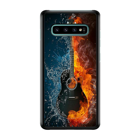 Music Guitar Art 002 Samsung Galaxy S10 Case-Plastic / Full Wrap (3D Case)-Xtracase