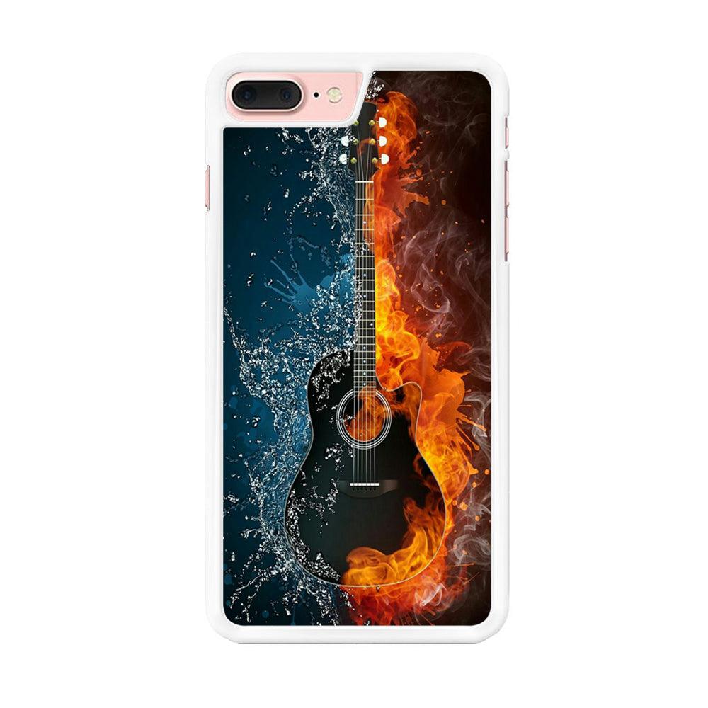 Music Guitar Art 002 iPhone 8 Plus Case-Rubber / White (2D Case)-Xtracase