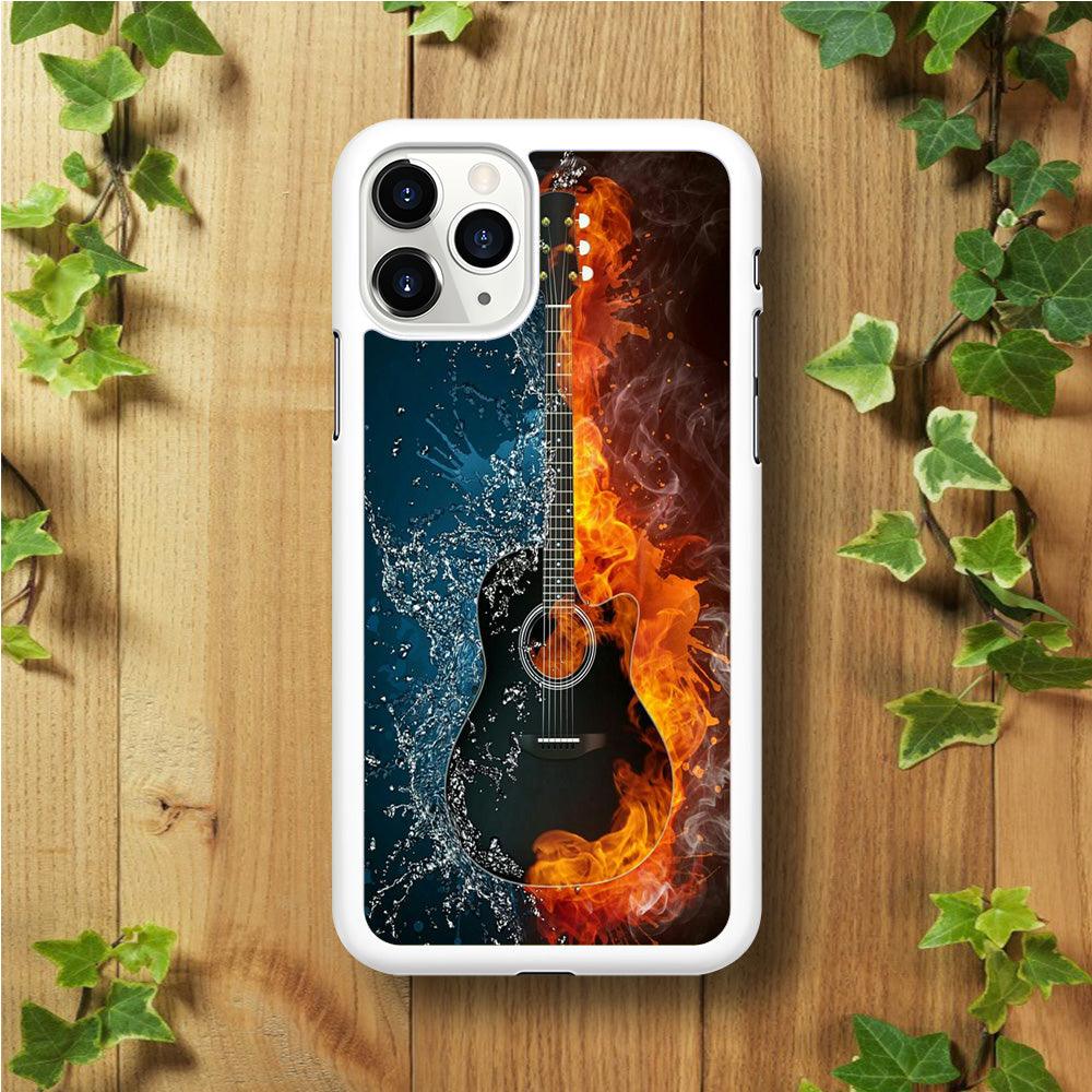 Music Guitar Art 002 iPhone 11 Pro Case-Rubber / White (2D Case)-Xtracase
