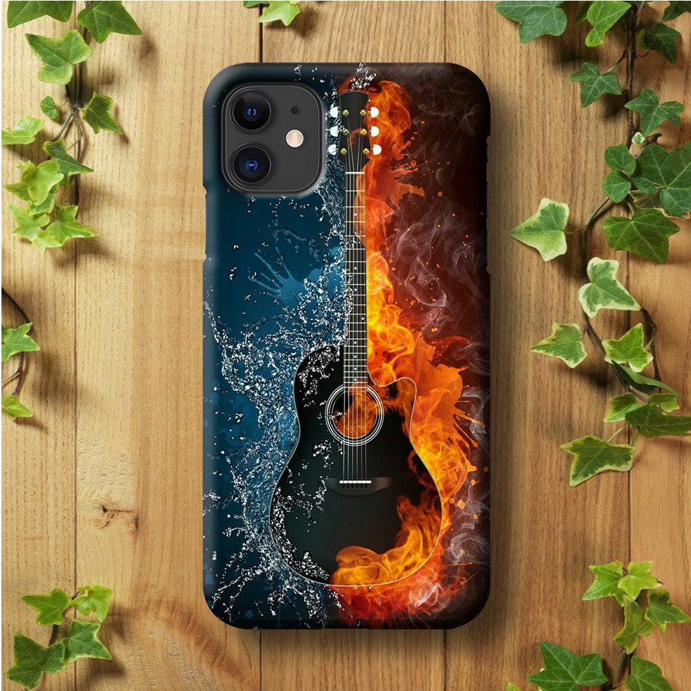 Music Guitar Art 002 iPhone 11 Case-Plastic / Full Wrap (3D Case)-Xtracase