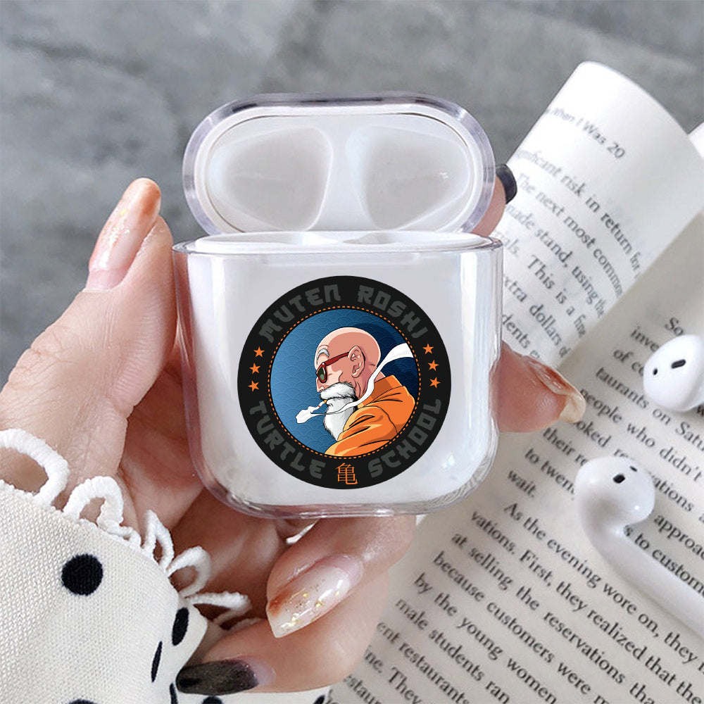 Muten Roshi Turtle School Hard Plastic Protective Clear Case Cover For Apple Airpods