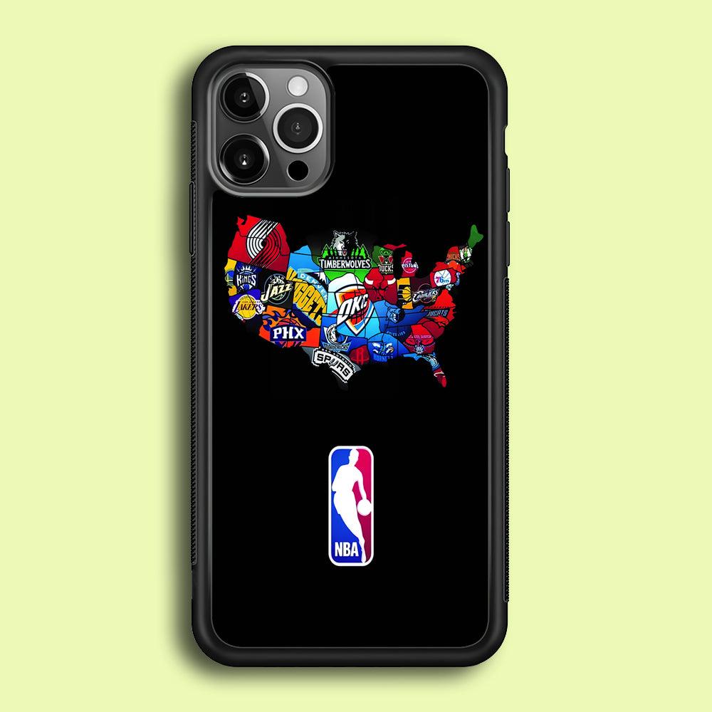 NBA Basketball iPhone 12 Pro Max Case-Rubber / Black (2D Case)-Xtracase