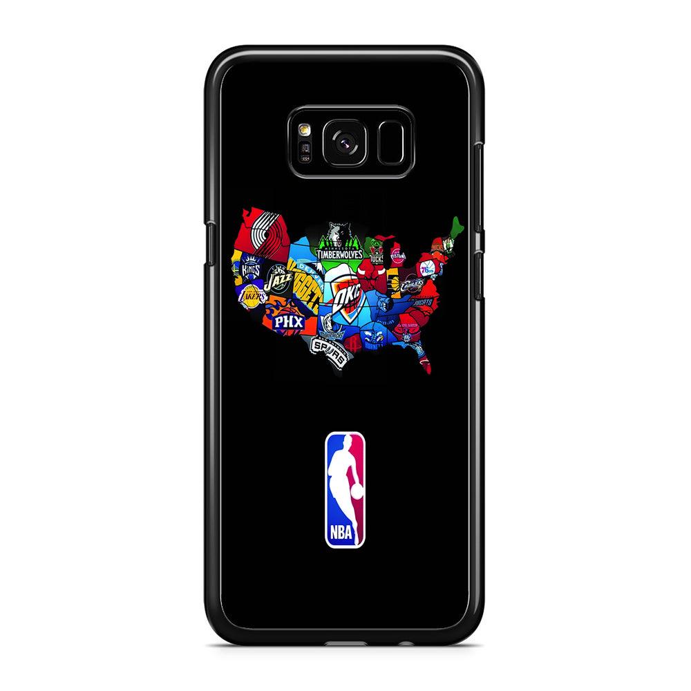 NBA Basketball Samsung Galaxy S8 Case-Rubber / Black (2D Case)-Xtracase
