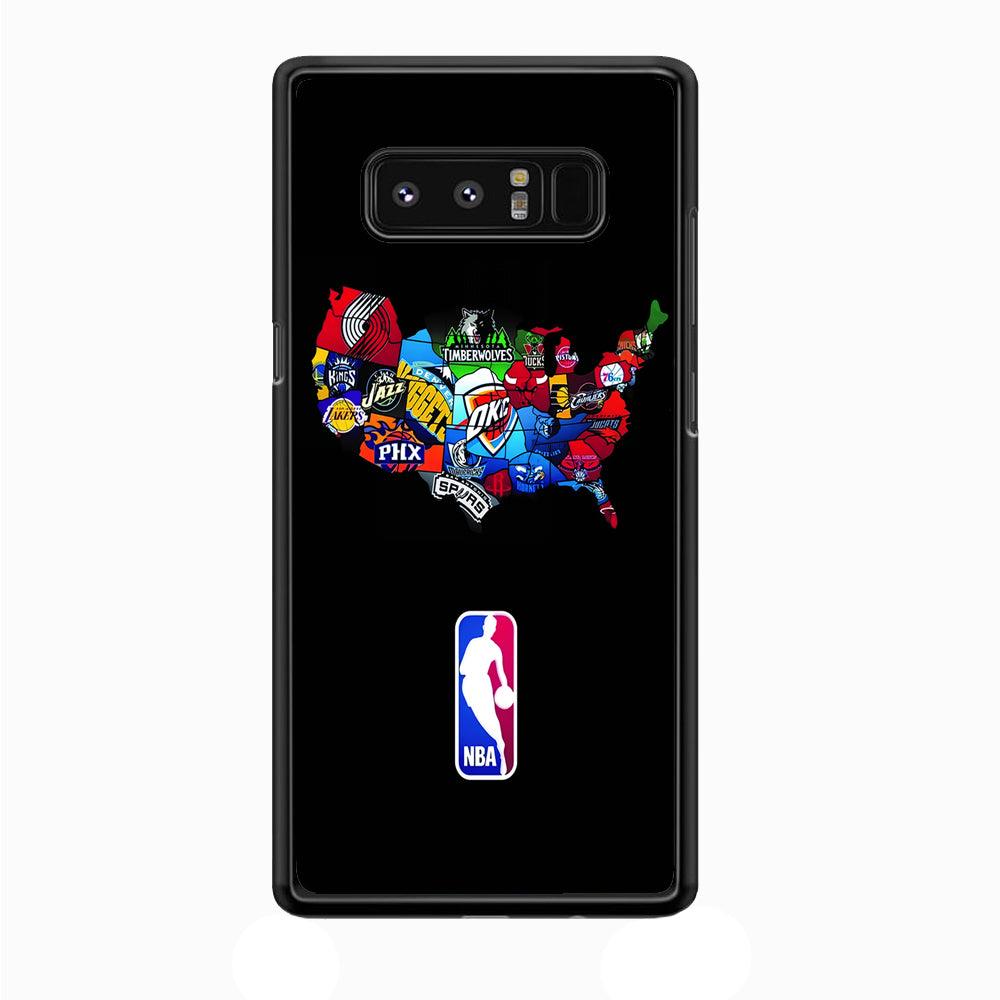 NBA Basketball Samsung Galaxy Note 8 Case-Plastic / Full Wrap (3D Case)-Xtracase