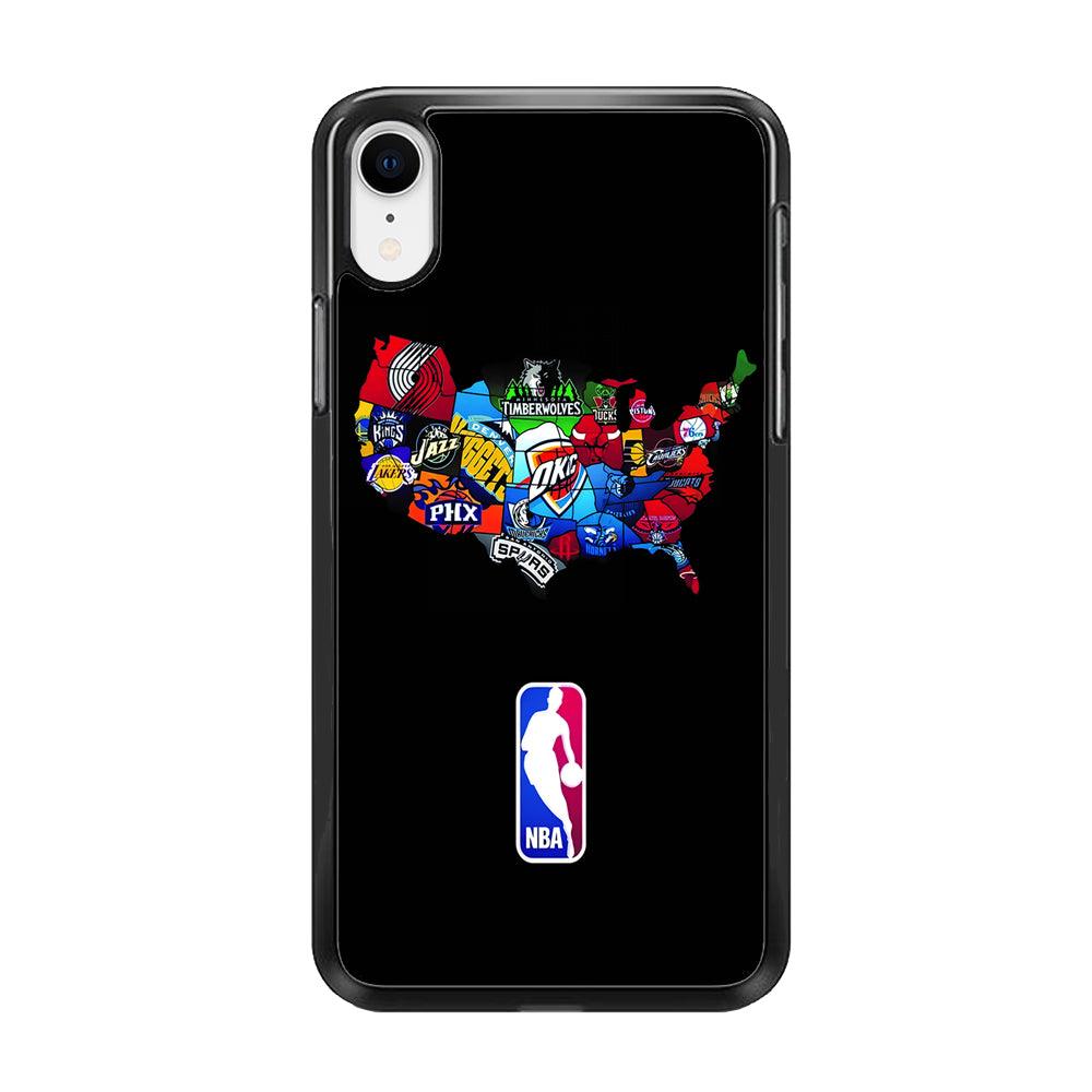 NBA Basketball iPhone XR Case-Rubber / Black (2D Case)-Xtracase