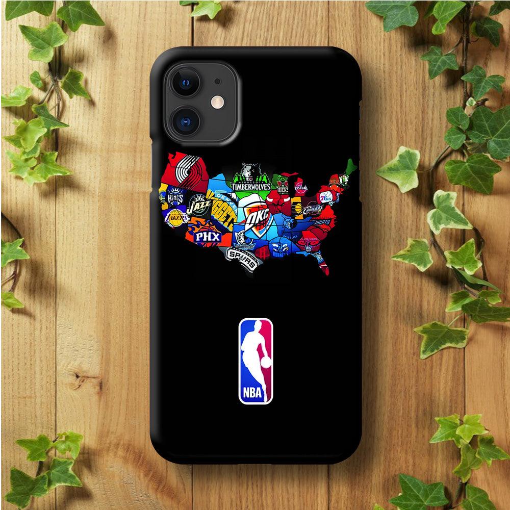NBA Basketball iPhone 11 Case-Plastic / Full Wrap (3D Case)-Xtracase