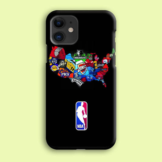 NBA Basketball iPhone 12 Case-Plastic / Full Wrap (3D Case)-Xtracase