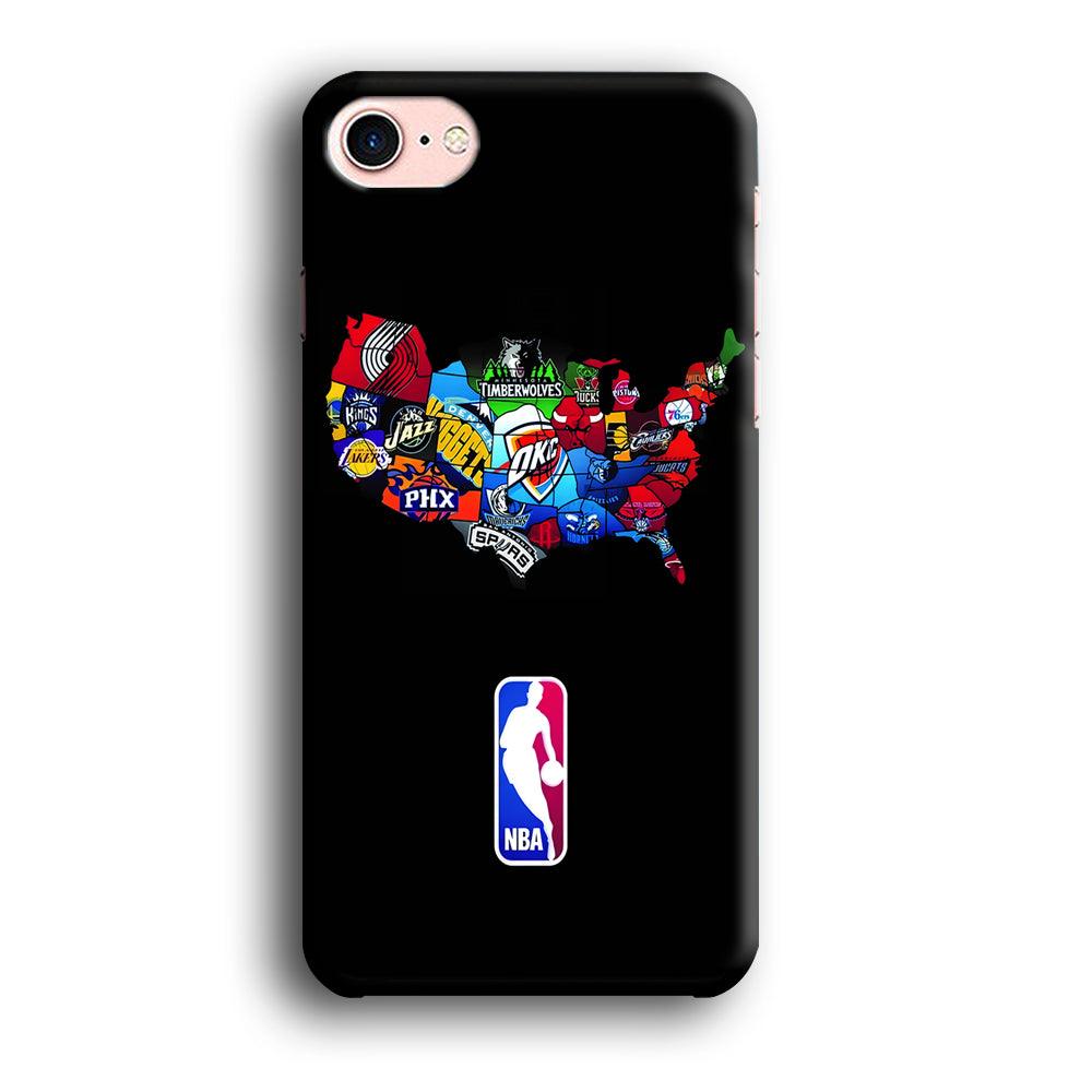 NBA Basketball iPhone SE 2020 Case-Plastic / Full Wrap (3D Case)-Xtracase