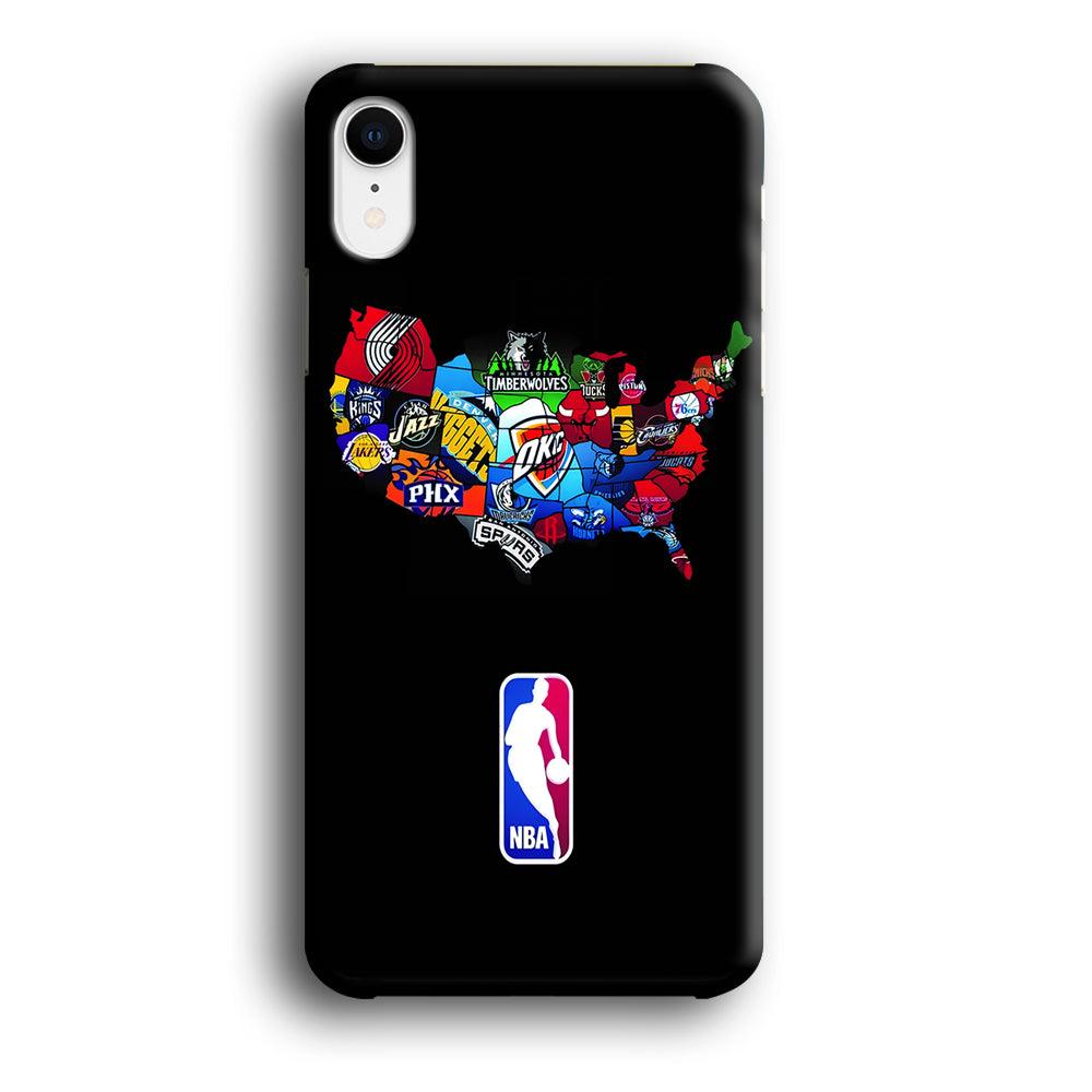 NBA Basketball iPhone XR Case-Plastic / Full Wrap (3D Case)-Xtracase