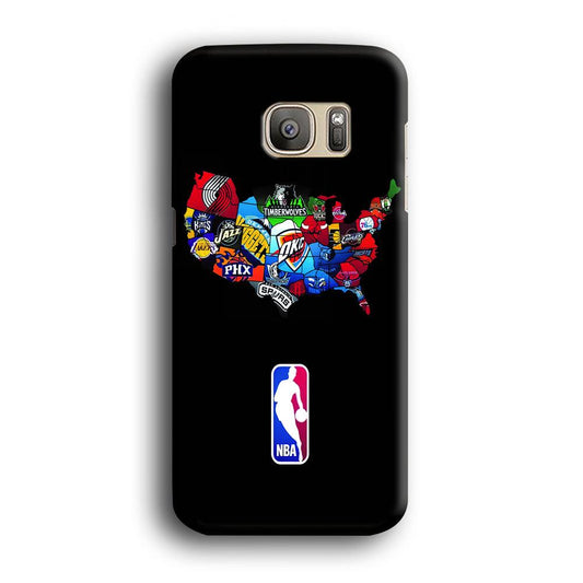 NBA Basketball Samsung Galaxy S7 Edge Case-Plastic / Full Wrap (3D Case)-Xtracase
