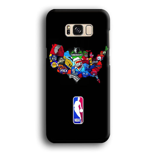 NBA Basketball Samsung Galaxy S8 Plus Case-Plastic / Full Wrap (3D Case)-Xtracase
