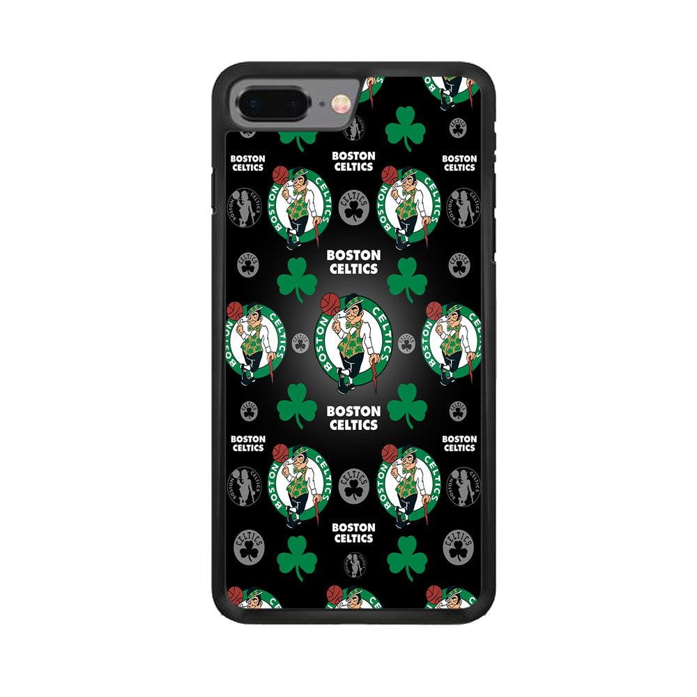 NBA Boston Celtic Basketball 001 iPhone 7 Plus Case-Rubber / Black (2D Case)-Xtracase