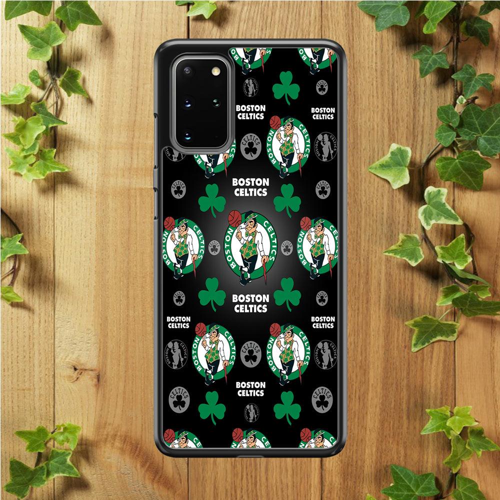 NBA Boston Celtic Basketball 001 Samsung Galaxy S20 Plus Case-Rubber / White (2D Case)-Xtracase