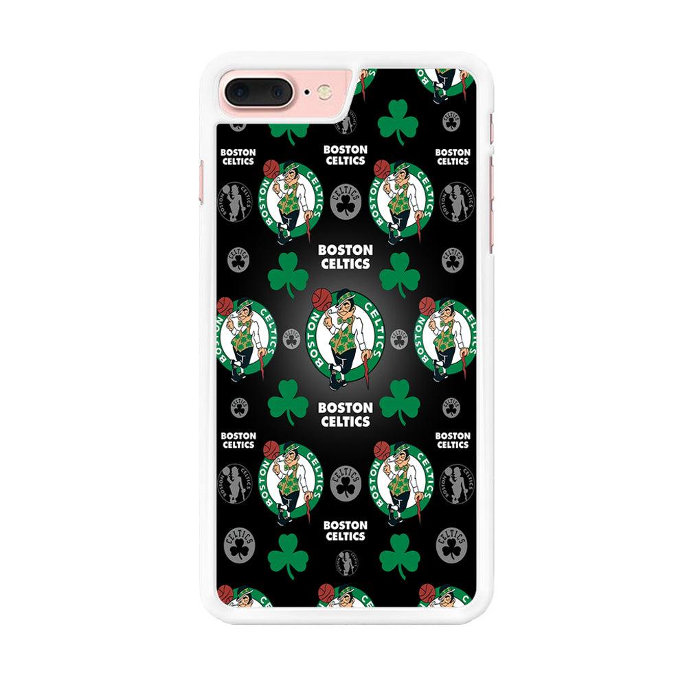 NBA Boston Celtic Basketball 001 iPhone 8 Plus Case-Rubber / White (2D Case)-Xtracase