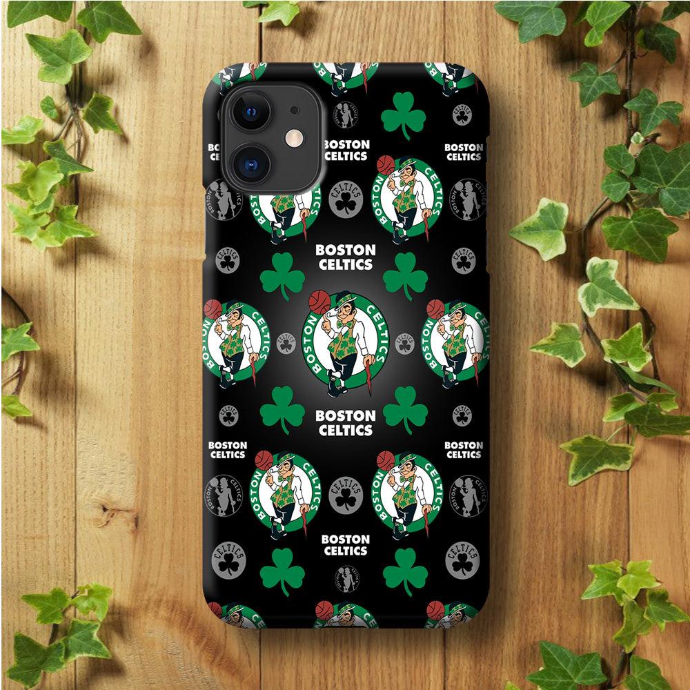 NBA Boston Celtic Basketball 001 iPhone 11 Case-Plastic / Full Wrap (3D Case)-Xtracase
