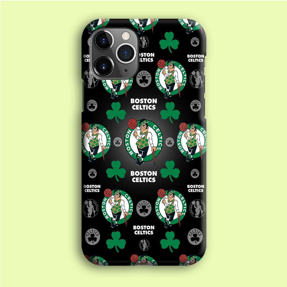 NBA Boston Celtic Basketball 001 iPhone 12 Pro Case-Plastic / Full Wrap (3D Case)-Xtracase