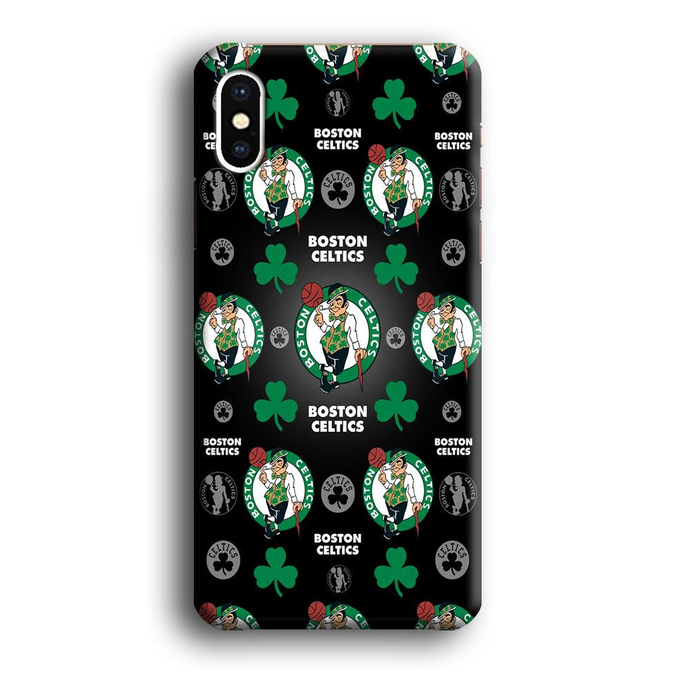 NBA Boston Celtic Basketball 001 iPhone Xs Max Case-Plastic / Full Wrap (3D Case)-Xtracase
