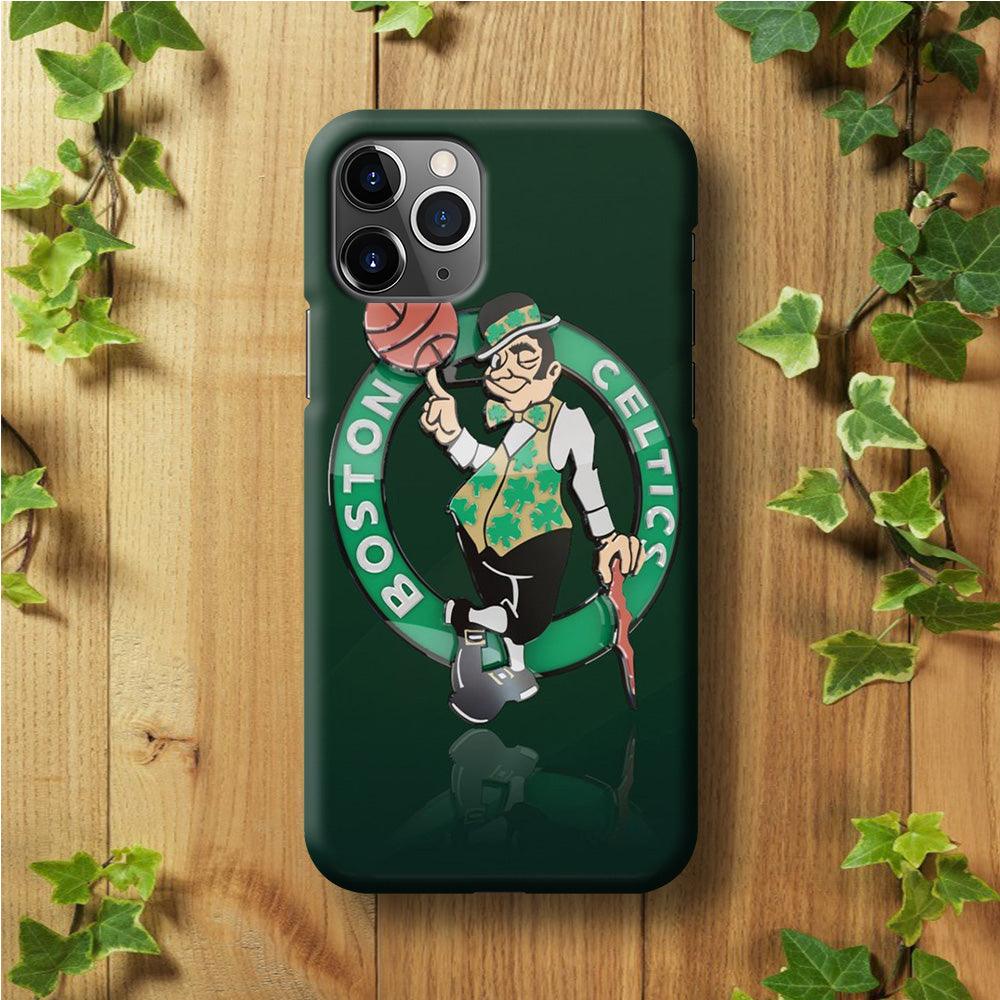 NBA Boston Celtic Basketball 002 iPhone 11 Pro Case-Plastic / Full Wrap (3D Case)-Xtracase