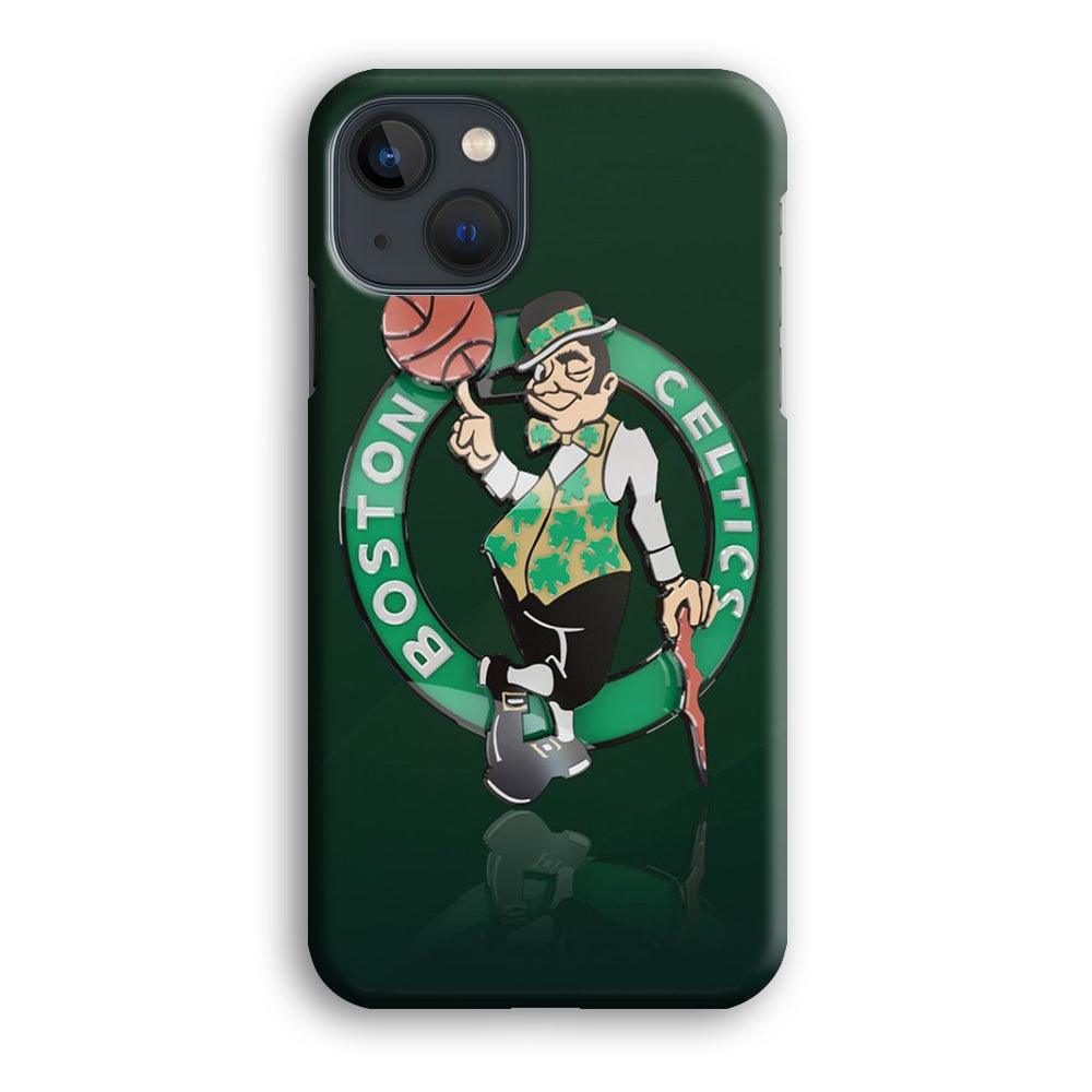NBA Boston Celtic Basketball 002 iPhone 13 Mini Case-Plastic / Full Wrap (3D Case)-Xtracase
