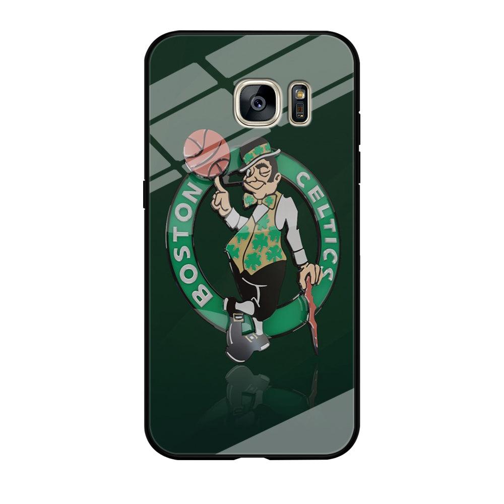 NBA Boston Celtic Basketball 002 Samsung Galaxy S7 Edge Case-Tempered Glass Case-Xtracase