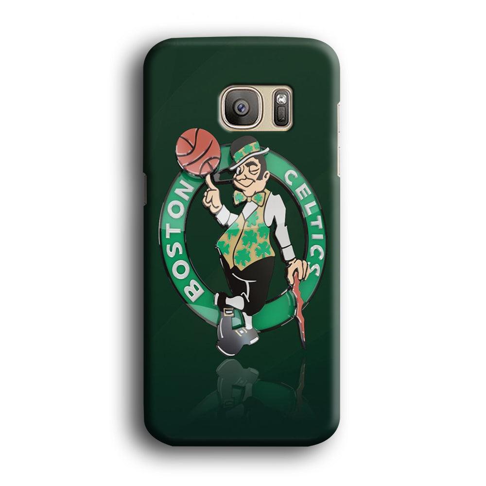 NBA Boston Celtic Basketball 002 Samsung Galaxy S7 Edge Case-Plastic / Full Wrap (3D Case)-Xtracase