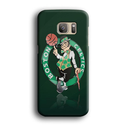 NBA Boston Celtic Basketball 002 Samsung Galaxy S7 Edge Case-Plastic / Full Wrap (3D Case)-Xtracase