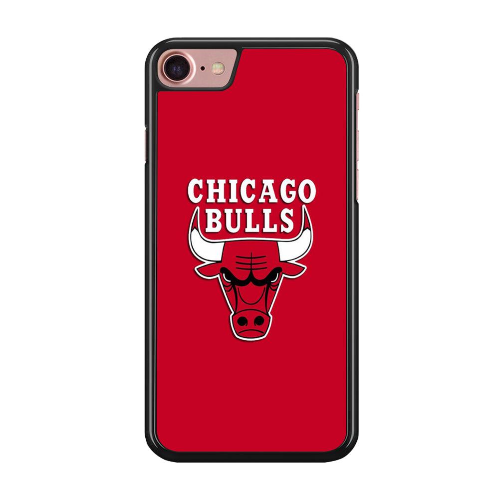 NBA Chicago Bulls Basketball 001 iPhone 7 Case-Rubber / Black (2D Case)-Xtracase