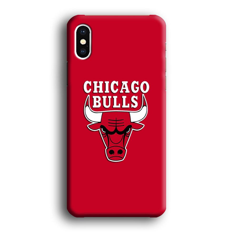 NBA Chicago Bulls Basketball 001 iPhone X Case-Plastic / Full Wrap (3D Case)-Xtracase