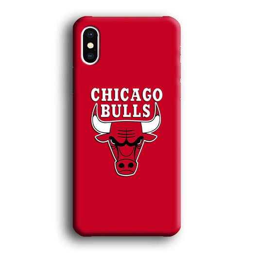 NBA Chicago Bulls Basketball 001 iPhone X Case-Plastic / Full Wrap (3D Case)-Xtracase