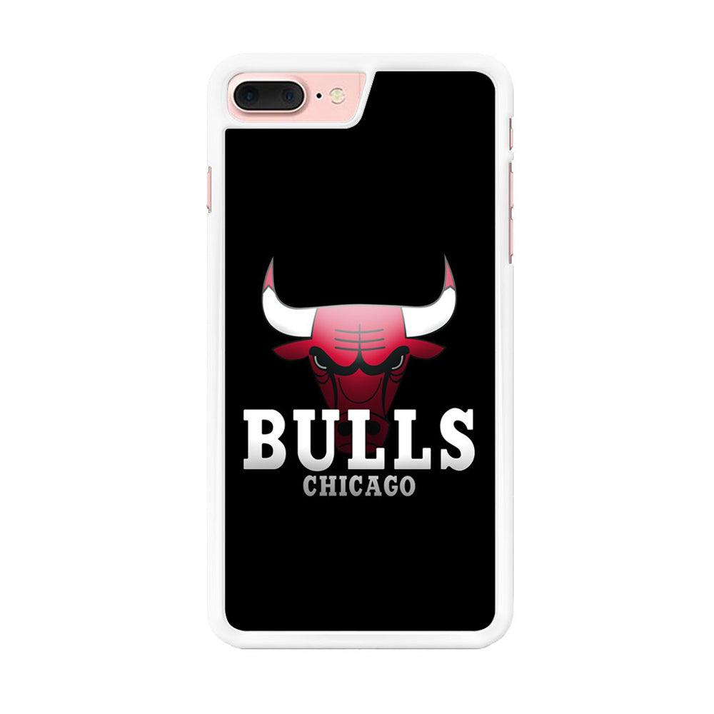 NBA Chicago Bulls Basketball 002 iPhone 7 Plus Case-Rubber / White (2D Case)-Xtracase