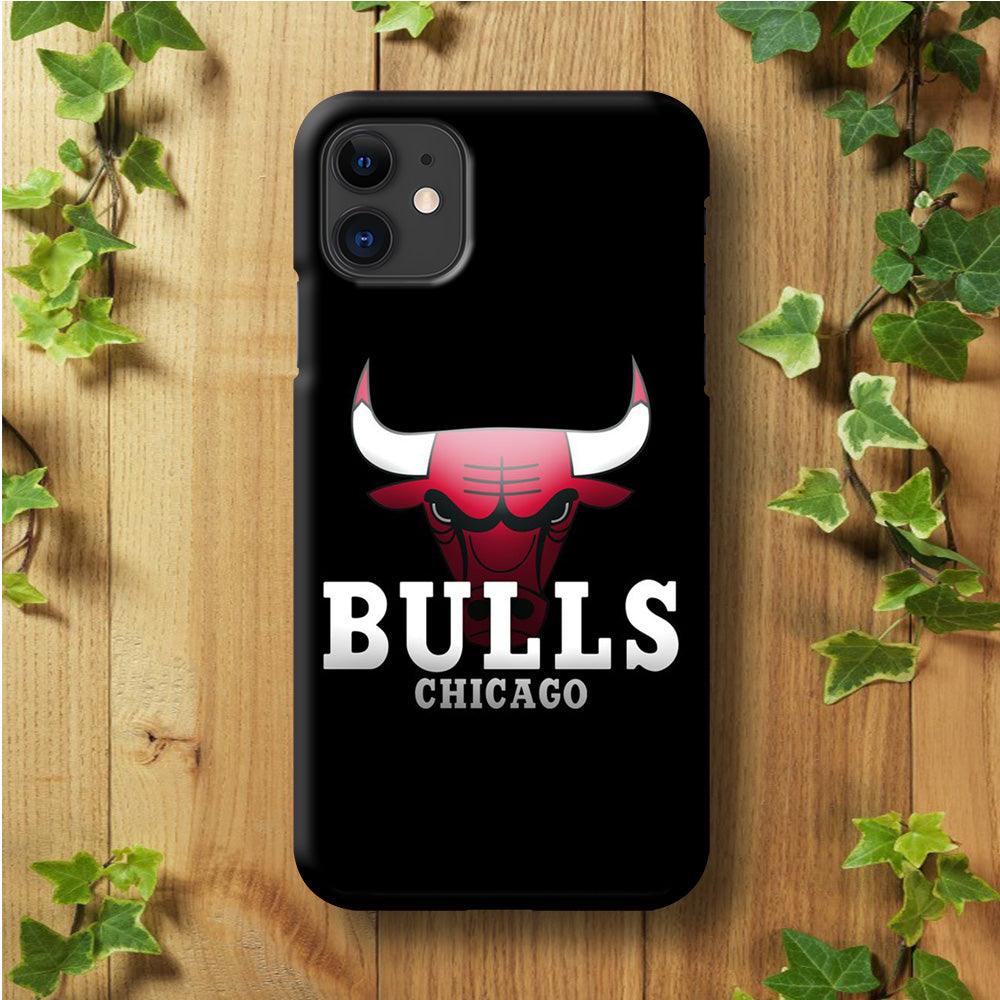 NBA Chicago Bulls Basketball 002 iPhone 11 Case-Plastic / Full Wrap (3D Case)-Xtracase