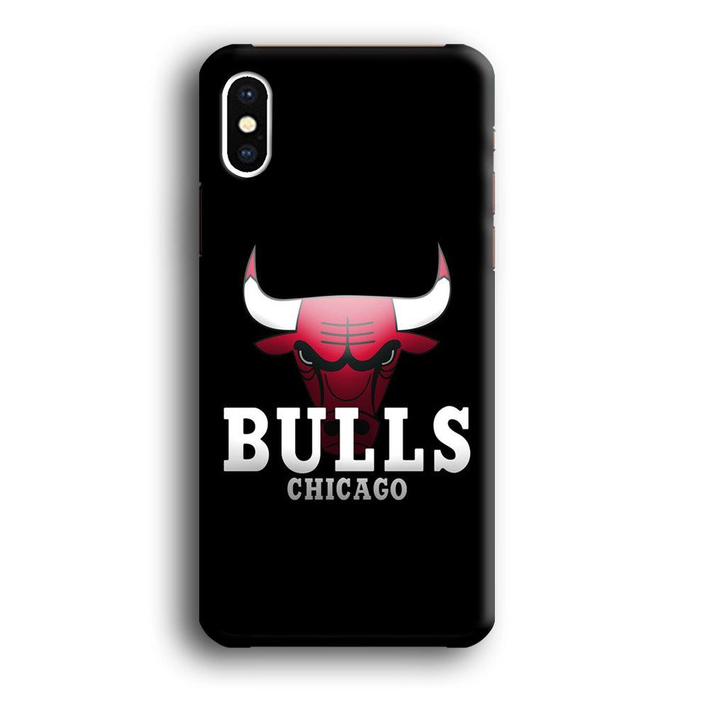 NBA Chicago Bulls Basketball 002 iPhone Xs Case-Plastic / Full Wrap (3D Case)-Xtracase