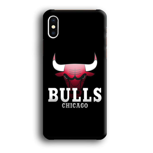NBA Chicago Bulls Basketball 002 iPhone X Case-Plastic / Full Wrap (3D Case)-Xtracase